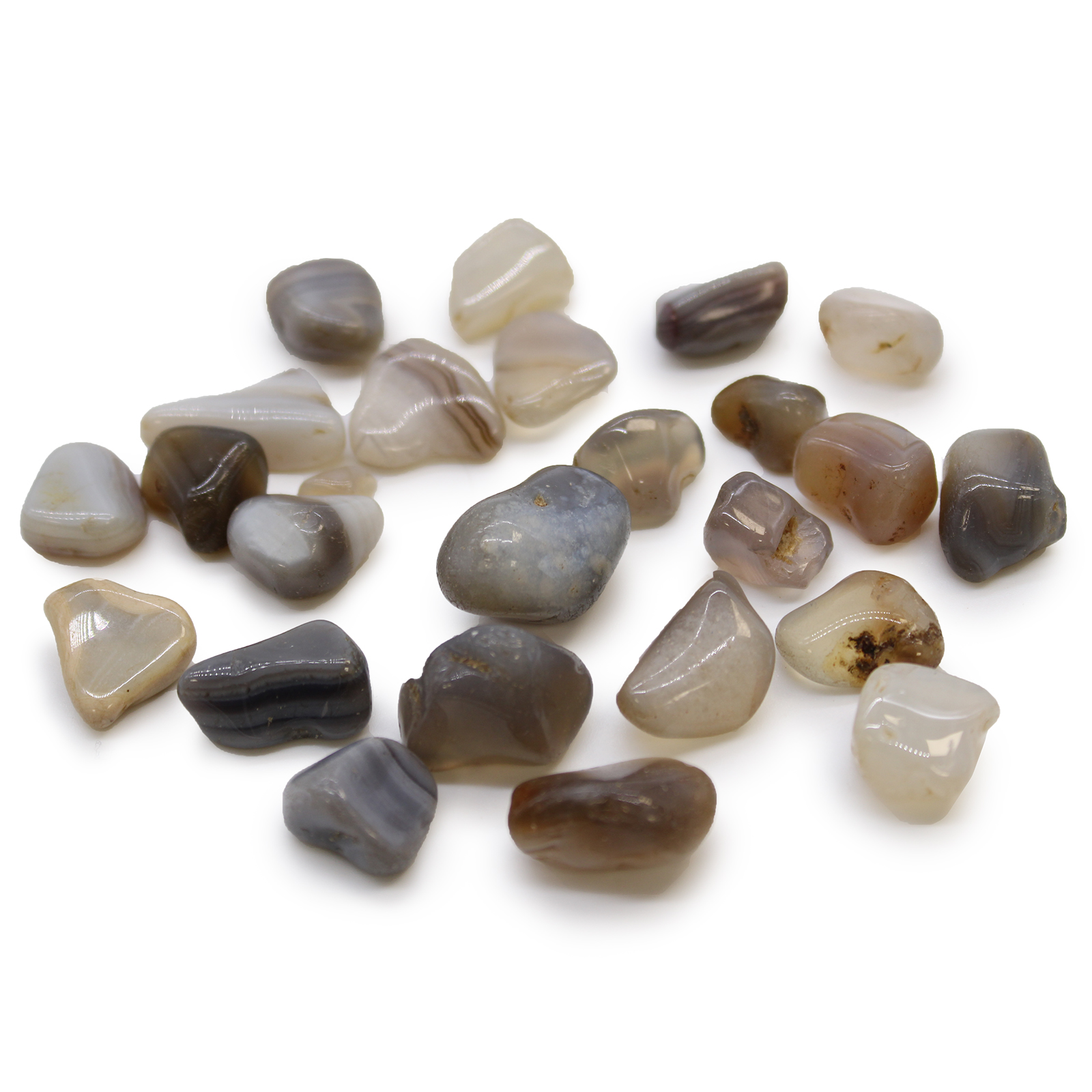 Small Tumble Stones - Grey Agate - Botswana