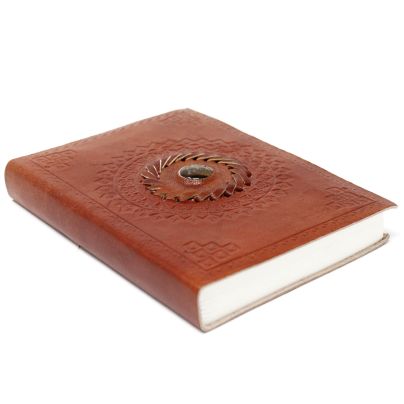 Leather Tiger's Eye Notebook (7x5")
