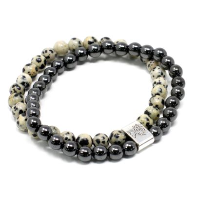 Dalmation Jasper Magnetic Gemstone Bracelet