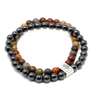 Jasper Magnetic Gemstone Bracelet - Picasso