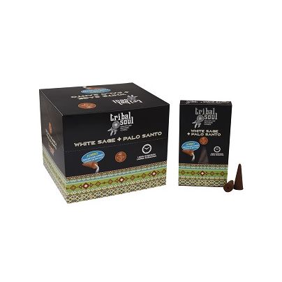 Tribal Soul Backflow Incense Cones - White Sage + Palo Santo