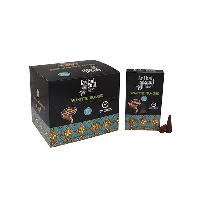 Tribal Soul Backflow Incense Cones - White Sage