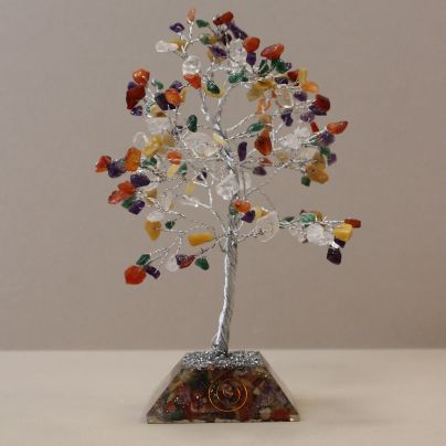 Gemstone Tree with Organite Base - 160 Stone - Multi