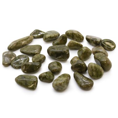 Small Tumble Stones - Epidote Snowflake