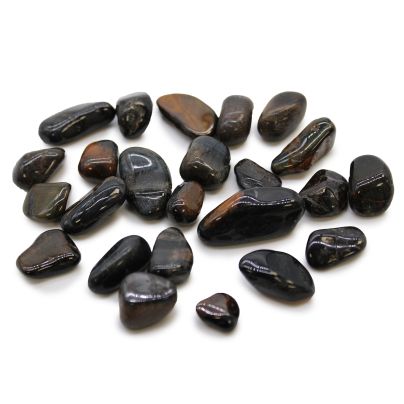 Small Tumble Stones - Tiger's Eye - Blue