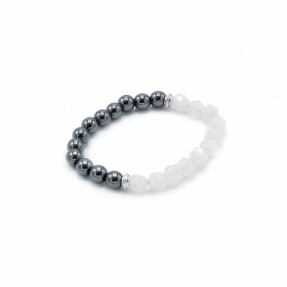 Faceted Gemstone Bracelet - Magnetic Quartz