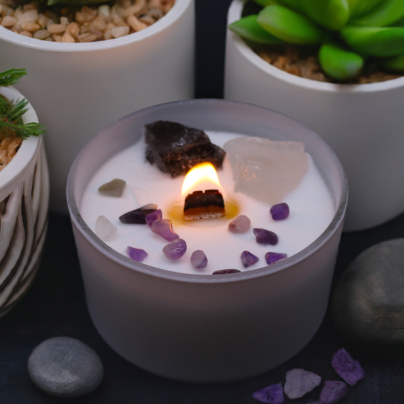 Chakra Crystal Candles - Crown Chakra
