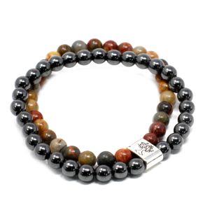Jasper Magnetic Gemstone Bracelet - Picasso 