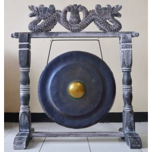 Medium Gong in Stand - 35cm - Black