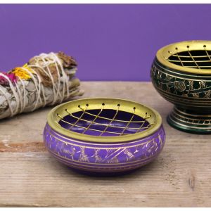 Chakra Charcoal Incense Jar - Crown