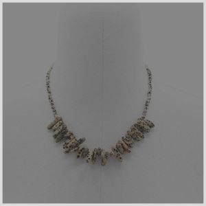 Longstone Gem Necklace - Dalmatian Stone-M / Black
