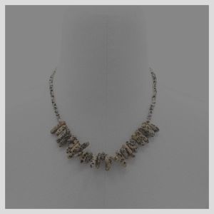 Longstone Gem Necklace - Dalmatian Stone-S-Black