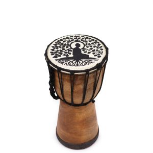Buddha Wide Top Djembe Drum - 25cm