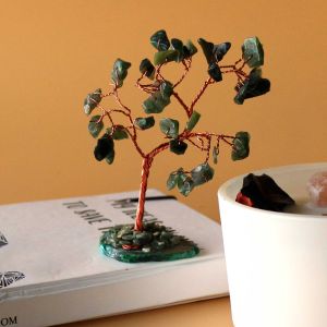 Gemstone Tree - Green Aventurine on Green Agate Base