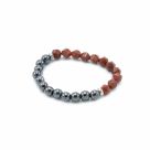 Faceted Gemstone Bracelet - Magnetic Red Jasper
