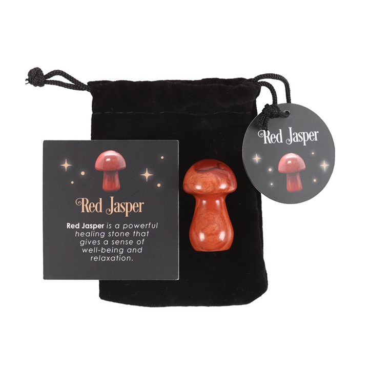 Magical Red Jasper Crystal Mushroom 